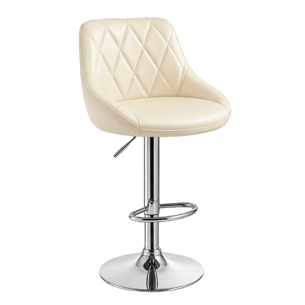 Tabouret de bar - crème cuir