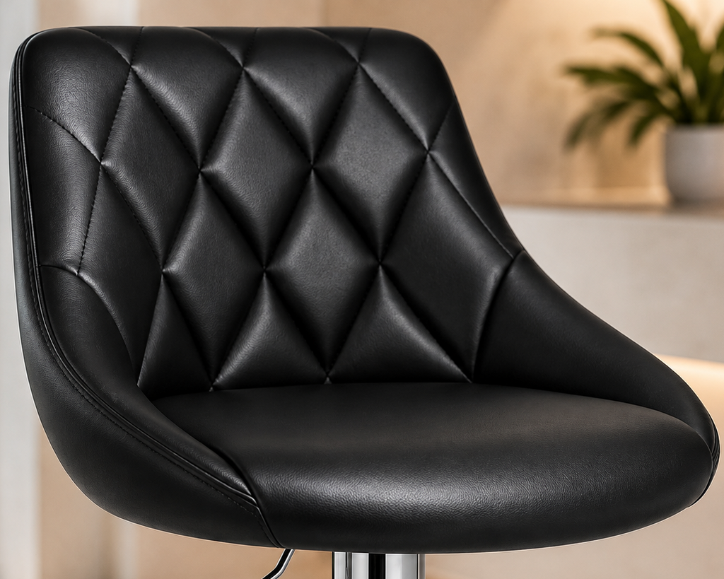 Tabouret de bar - noir cuir