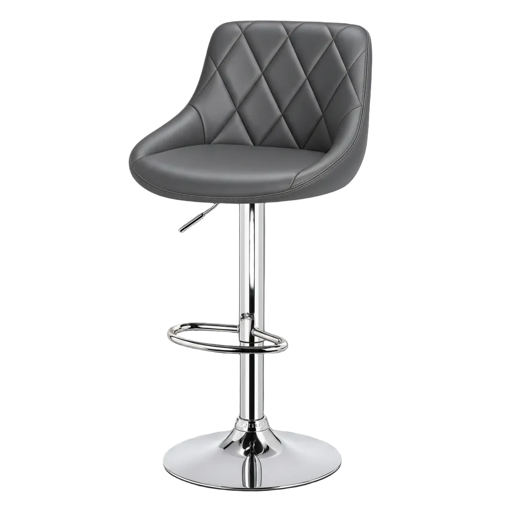 Tabouret de bar - gris cuir