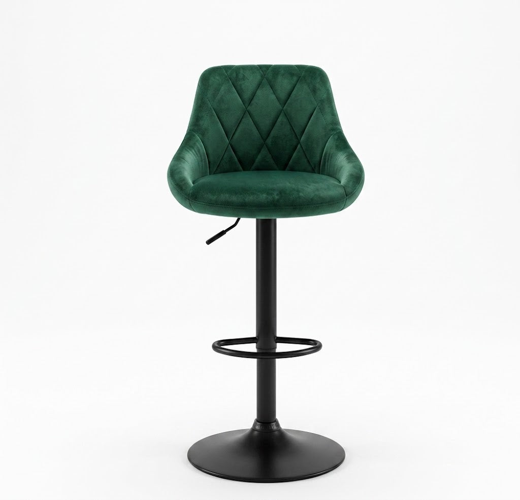 Tabouret de bar - velours vert