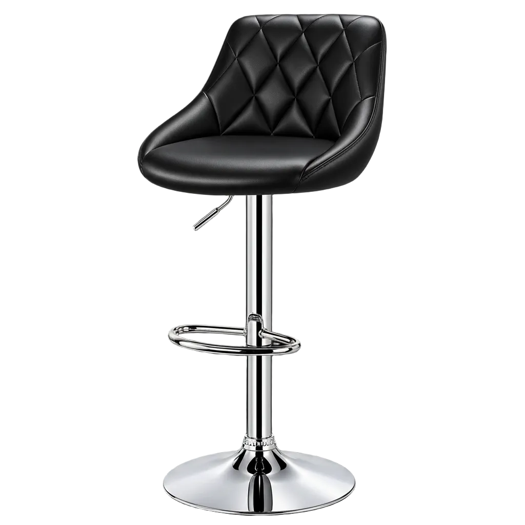 Tabouret de bar - noir cuir