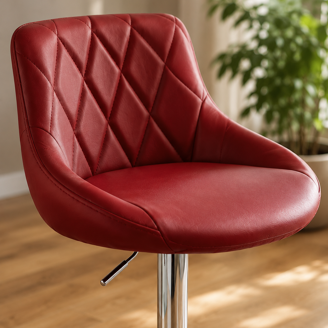 Tabouret de bar - bordeaux cuir
