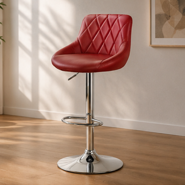 Tabouret de bar - bordeaux cuir