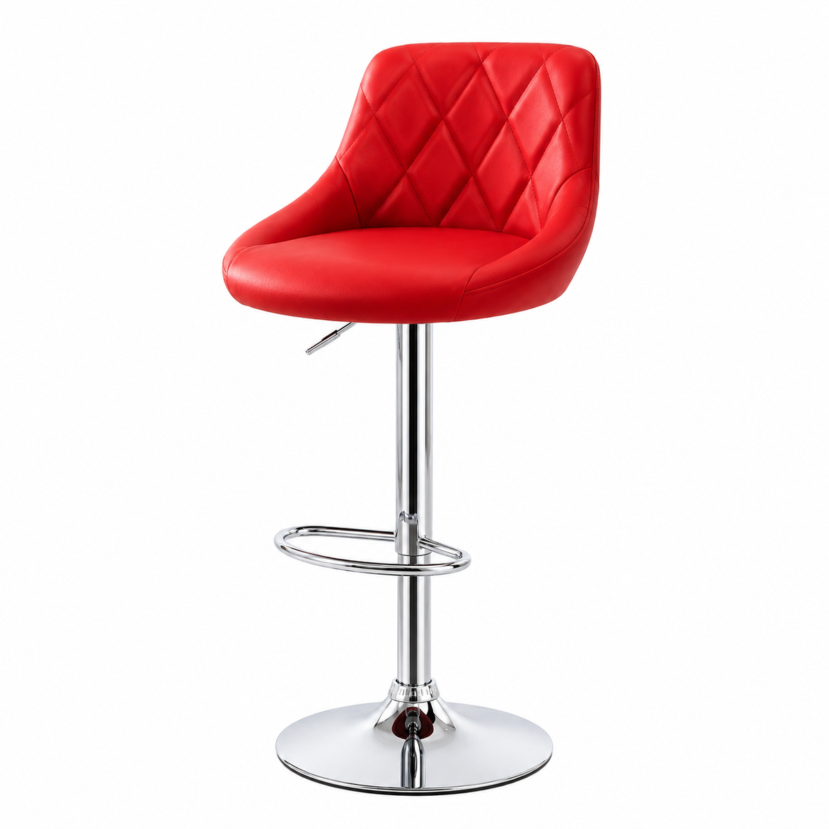 Tabouret de bar - cuir rouge